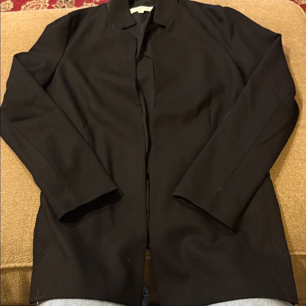 Drew Wool/Poly/Silk Blend Blazer Suit Jacket Black Size 6 Lined (TD)